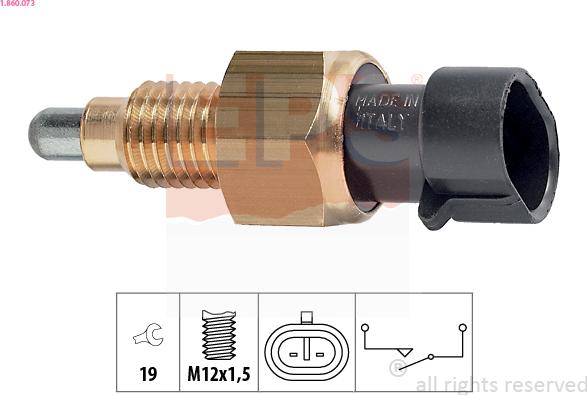 EPS 1.860.073 - Датчик, переключатель, фара заднего хода autospares.lv