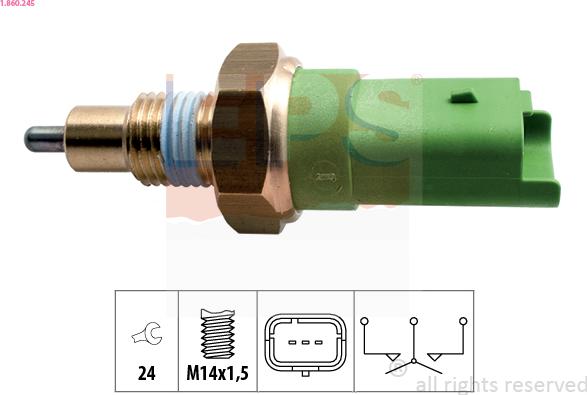 EPS 1.860.245 - Датчик, переключатель, фара заднего хода autospares.lv