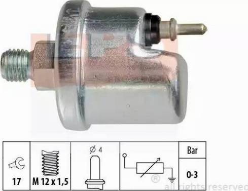 EPS 1.800.630 - Датчик, давление масла autospares.lv