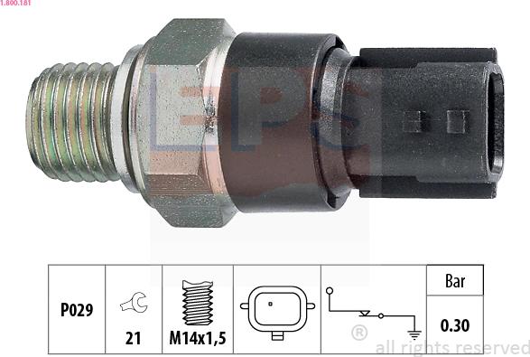 EPS 1.800.181 - Датчик, давление масла autospares.lv