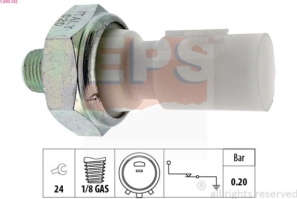 EPS 1.800.182 - Датчик, давление масла autospares.lv