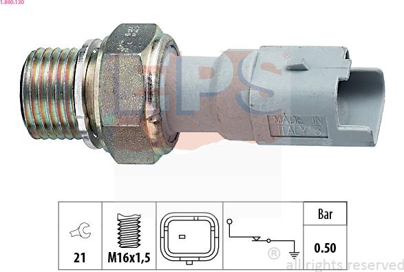 EPS 1.800.130 - Датчик, давление масла autospares.lv