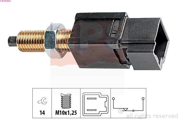 EPS 1.810.052 - Выключатель стоп сигнала / сцепления autospares.lv