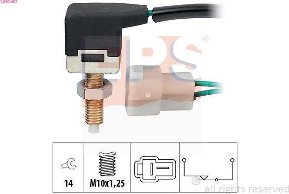 EPS 1.810.057 - Выключатель стоп сигнала / сцепления autospares.lv