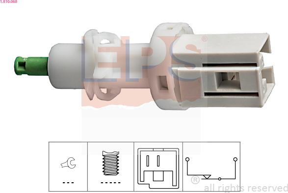 EPS 1.810.068 - Выключатель стоп сигнала / сцепления autospares.lv