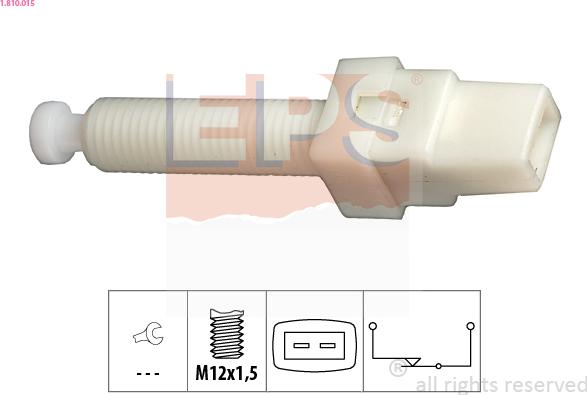 EPS 1.810.015 - Выключатель стоп сигнала / сцепления autospares.lv