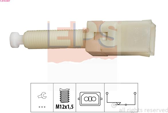 EPS 1.810.087 - Выключатель стоп сигнала / сцепления autospares.lv