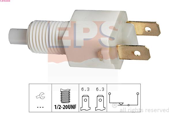 EPS 1.810.034 - Выключатель стоп сигнала / сцепления autospares.lv