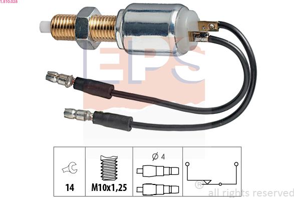 EPS 1.810.028 - Выключатель стоп сигнала / сцепления autospares.lv