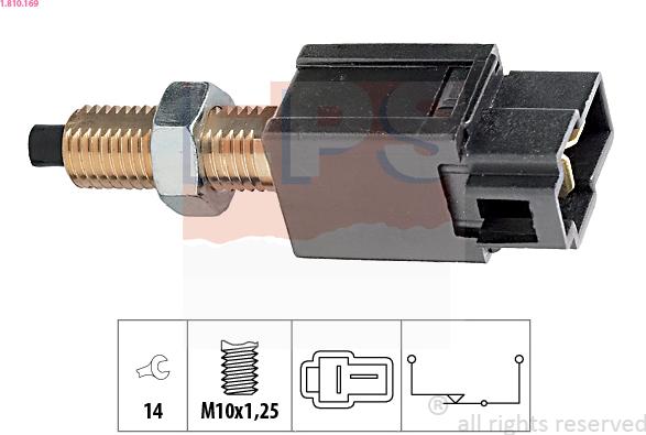EPS 1.810.169 - Выключатель стоп сигнала / сцепления autospares.lv