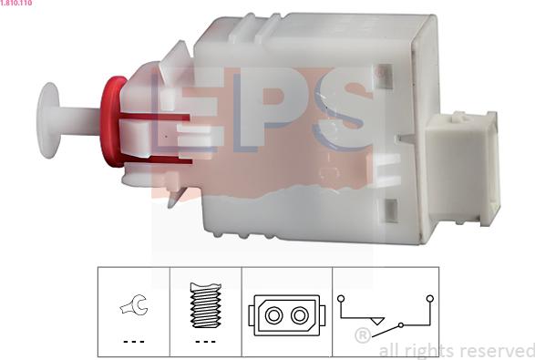 EPS 1.810.110 - Выключатель, привод сцепления (Tempomat) autospares.lv