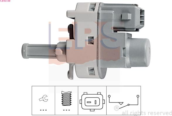 EPS 1.810.139 - Выключатель, привод сцепления (Tempomat) autospares.lv