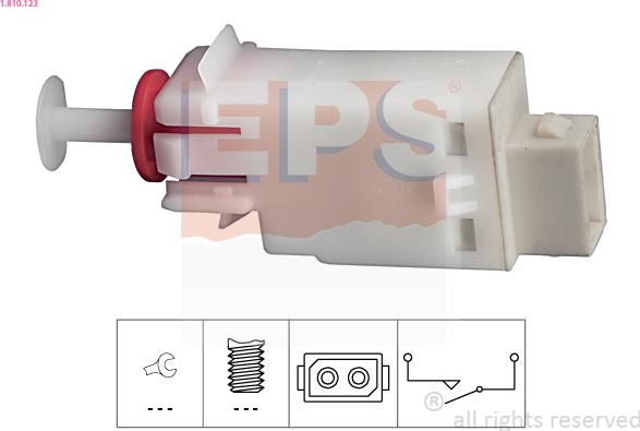 EPS 1.810.123 - Выключатель, привод сцепления (Tempomat) autospares.lv