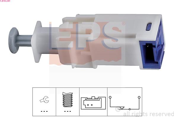EPS 1.810.241 - Выключатель, привод сцепления (Tempomat) autospares.lv