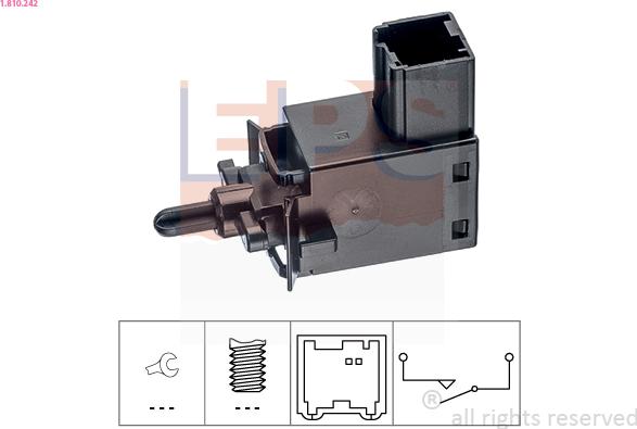 EPS 1.810.242 - Выключатель, привод сцепления (Tempomat) autospares.lv