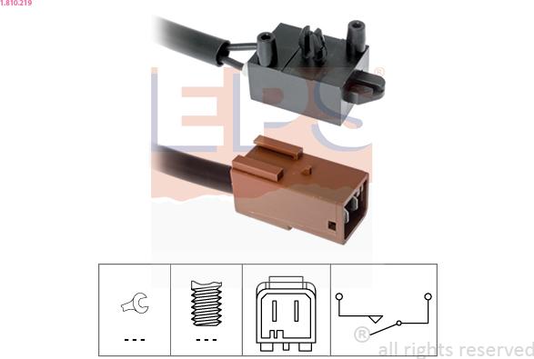 EPS 1.810.219 - Выключатель, привод сцепления (Tempomat) autospares.lv