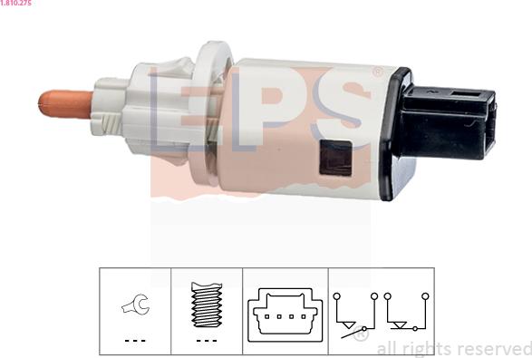 EPS 1.810.275 - Выключатель стоп сигнала / сцепления autospares.lv