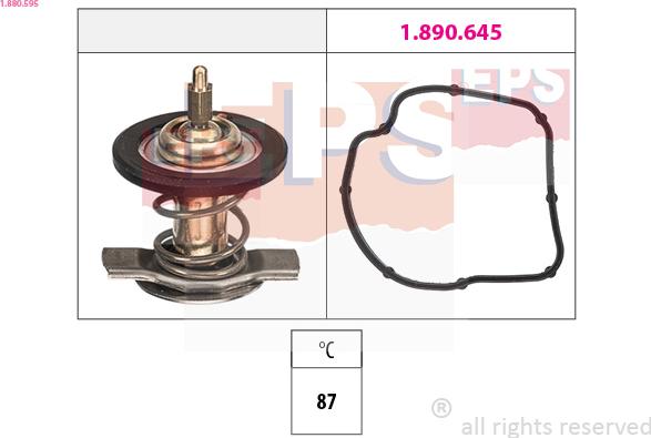 EPS 1.880.595 - Термостат охлаждающей жидкости / корпус autospares.lv