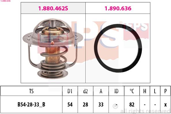 EPS 1.880.645 - Термостат охлаждающей жидкости / корпус autospares.lv