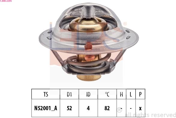 EPS 1.880.229S - Термостат охлаждающей жидкости / корпус autospares.lv