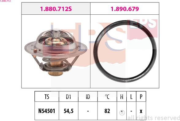 EPS 1.880.712 - Термостат охлаждающей жидкости / корпус autospares.lv