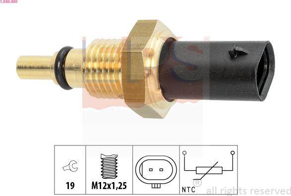 EPS 1.830.400 - Датчик, температура масла autospares.lv