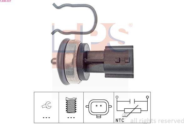 EPS 1.830.337 - Датчик, температура охлаждающей жидкости autospares.lv