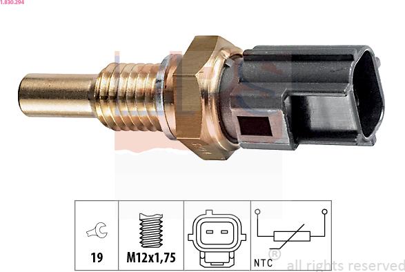 EPS 1.830.294 - Датчик, температура охлаждающей жидкости autospares.lv