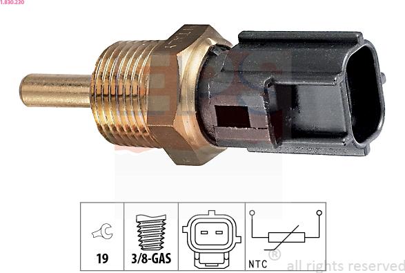 EPS 1.830.230 - Датчик, температура охлаждающей жидкости autospares.lv