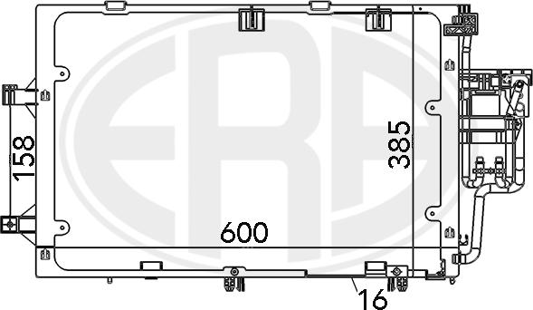 ERA 667098 - Конденсатор кондиционера autospares.lv