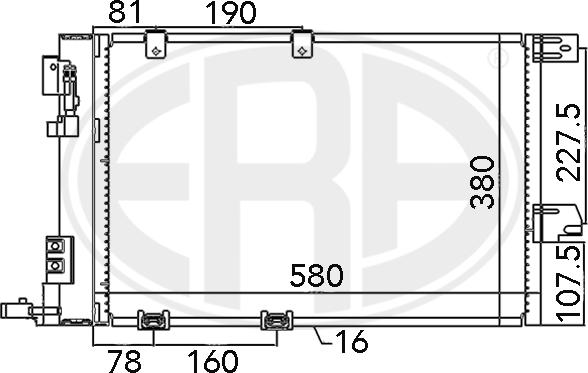 ERA 667043 - Конденсатор кондиционера autospares.lv