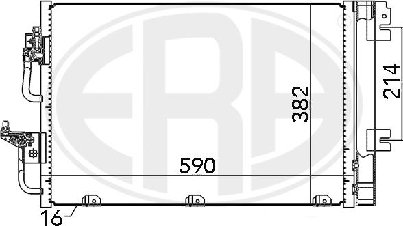 ERA 667056 - Конденсатор кондиционера autospares.lv