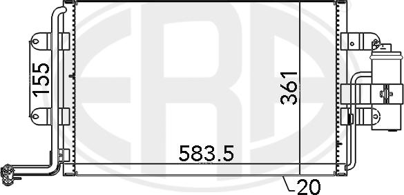 ERA 667062 - Конденсатор кондиционера autospares.lv