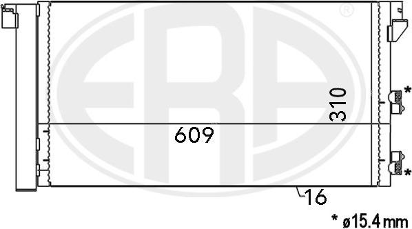ERA 667001 - Конденсатор кондиционера autospares.lv