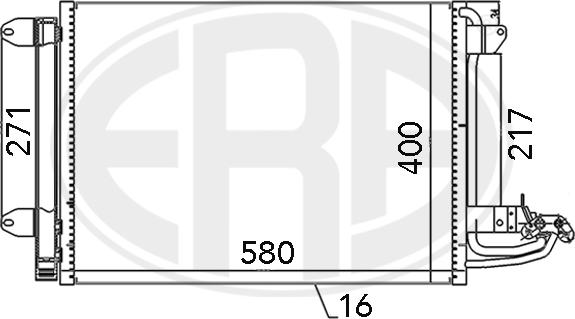 ERA 667003 - Конденсатор кондиционера autospares.lv