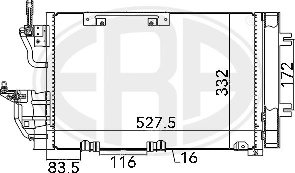 ERA 667015 - Конденсатор кондиционера autospares.lv