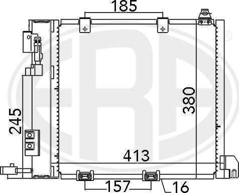 ERA 667011 - Конденсатор кондиционера autospares.lv