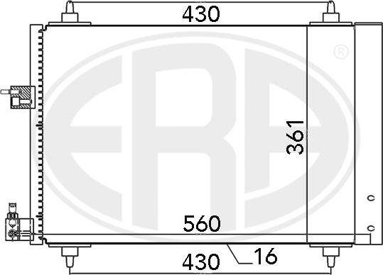 ERA 667039 - Конденсатор кондиционера autospares.lv