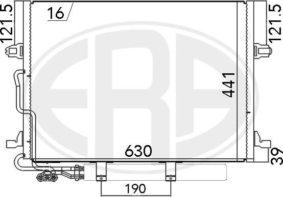 ERA 667033 - Конденсатор кондиционера autospares.lv