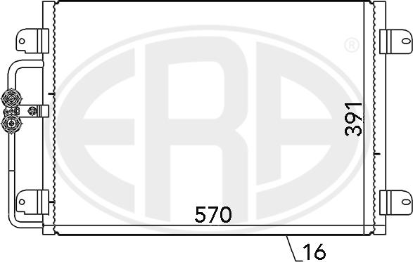 ERA 667143 - Конденсатор кондиционера autospares.lv