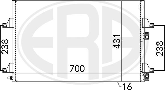 ERA 667106 - Конденсатор кондиционера autospares.lv