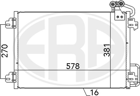 ERA 667127 - Конденсатор кондиционера autospares.lv