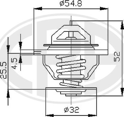 ERA 350196 - Термостат охлаждающей жидкости / корпус autospares.lv