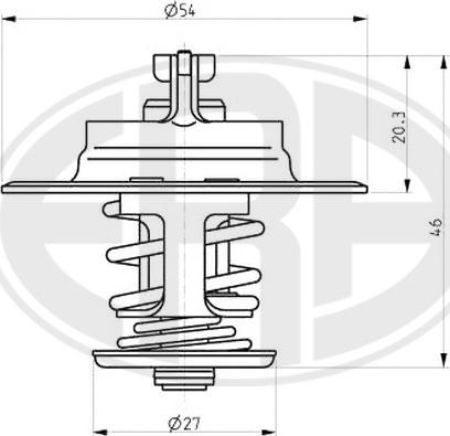 ERA 350159 - Термостат охлаждающей жидкости / корпус autospares.lv