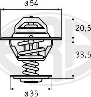 ERA 350153 - Термостат охлаждающей жидкости / корпус autospares.lv