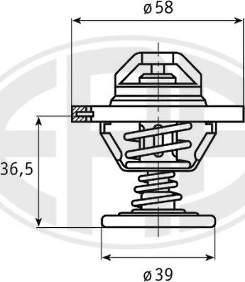 ERA 350138 - Термостат охлаждающей жидкости / корпус autospares.lv