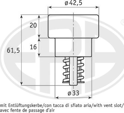 ERA 350126 - Термостат охлаждающей жидкости / корпус autospares.lv