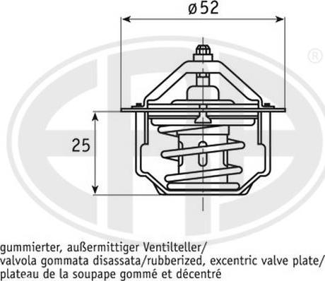 ERA 350351A - Термостат охлаждающей жидкости / корпус autospares.lv