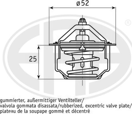 ERA 350351 - Термостат охлаждающей жидкости / корпус autospares.lv