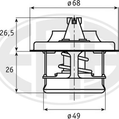 ERA 350324 - Термостат охлаждающей жидкости / корпус autospares.lv